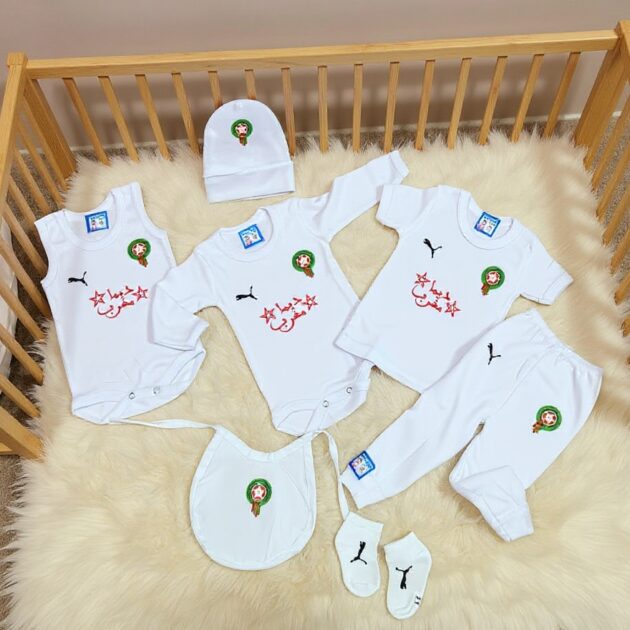 🇲🇦 طاقم الرضيع بشعار المنتخب المغربي