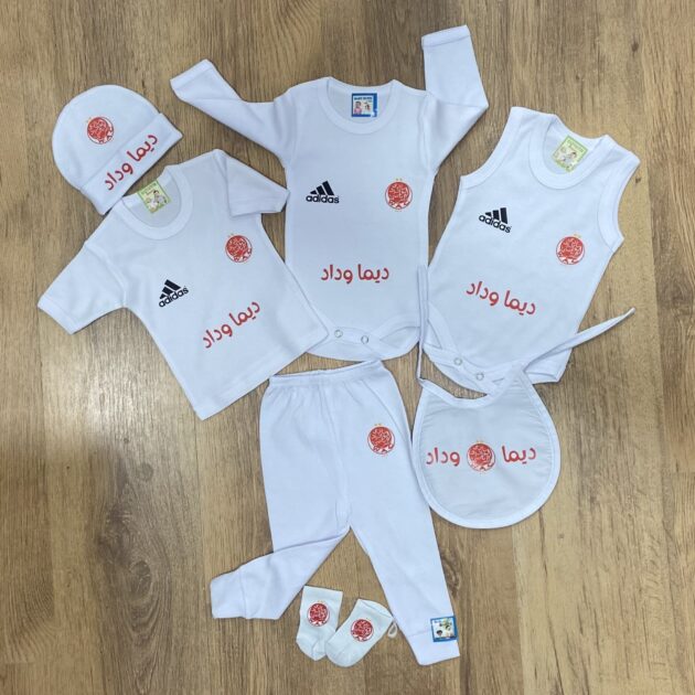 طاقم الرضيع بشعار الوداد البيضاوي ❤️