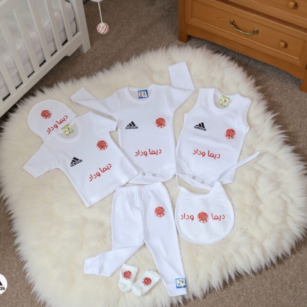 طاقم الرضيع بشعار الوداد البيضاوي ❤️